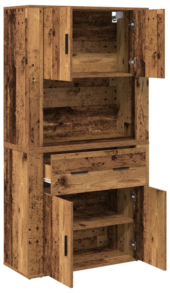 Highboard Madeira Antiga 80x33x150 cm Madeira De Engenharia