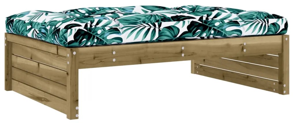 6 pcs conjunto lounge de jardim c/ almofadões pinho impregnado