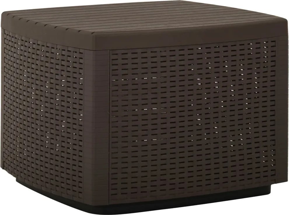 vidaXL Mesa de jardim 53x53x40 cm plástico moca