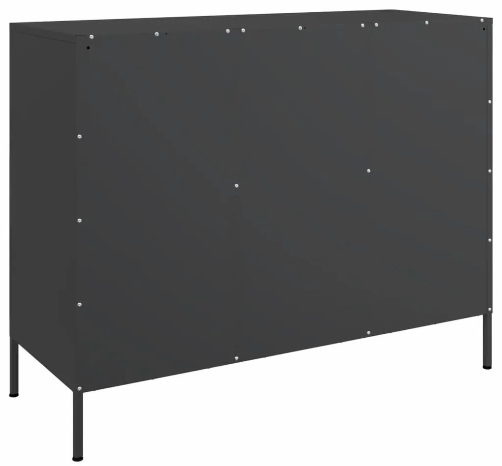 Aparador 100,5x39x79 cm aço preto