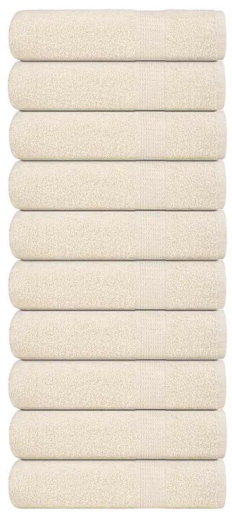 Toalhas de banho 10 pcs 70x140 cm 360 gsm 100% algodão creme