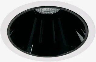 Downlight Led Encastrável Com Aro Ø8 Cm Em Alumínio Com Acendimento E Apagamento Progressivos Luisiana Branco - Preto & Branco 3000k & 8 W & 38º -