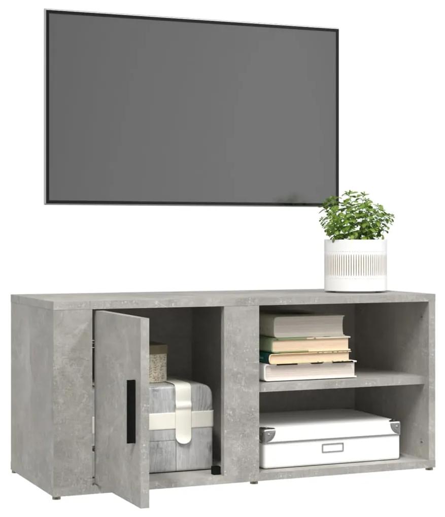 Móvel de TV 80x31,5x36 cm derivados de madeira cinzento cimento