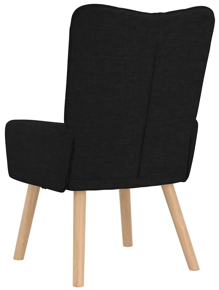 Cadeira Relaxante vidaXL Tecido Preto