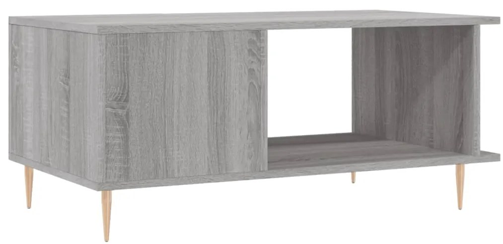 Mesa de centro 90x50x40 cm derivados de madeira cinzento sonoma