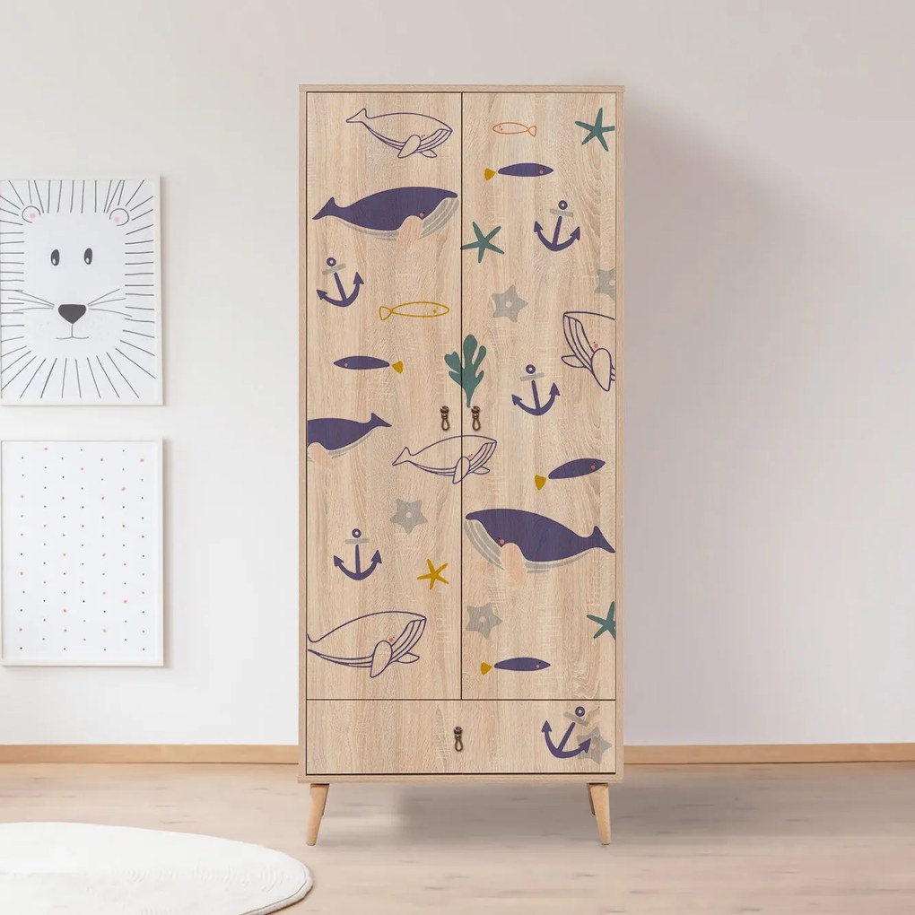 Roupeiro City – Multicolor – 80x190x45 cm