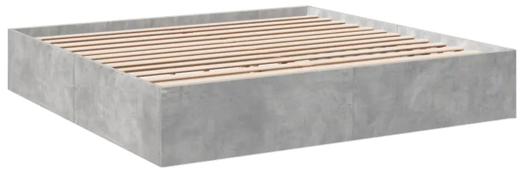 Estrutura de cama 200x200 cm derivados de madeira cinza cimento