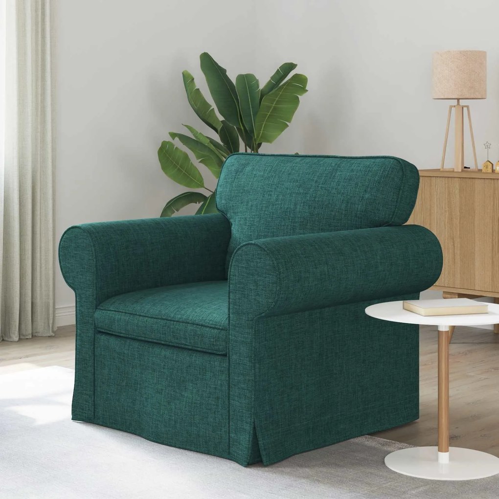 vidaXL Sofá 60cm Verde Escuro Metal