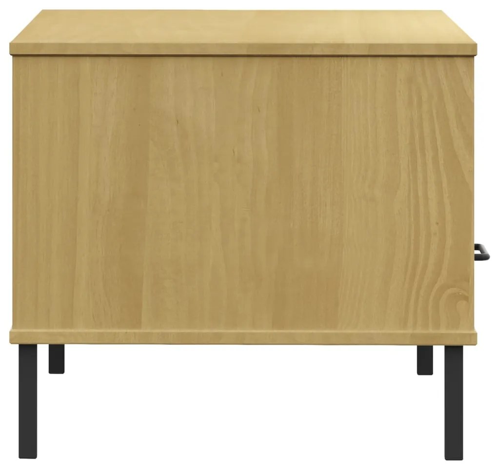Mesa centro c/ pernas de metal 85x50x45cm OSLO madeira castanho