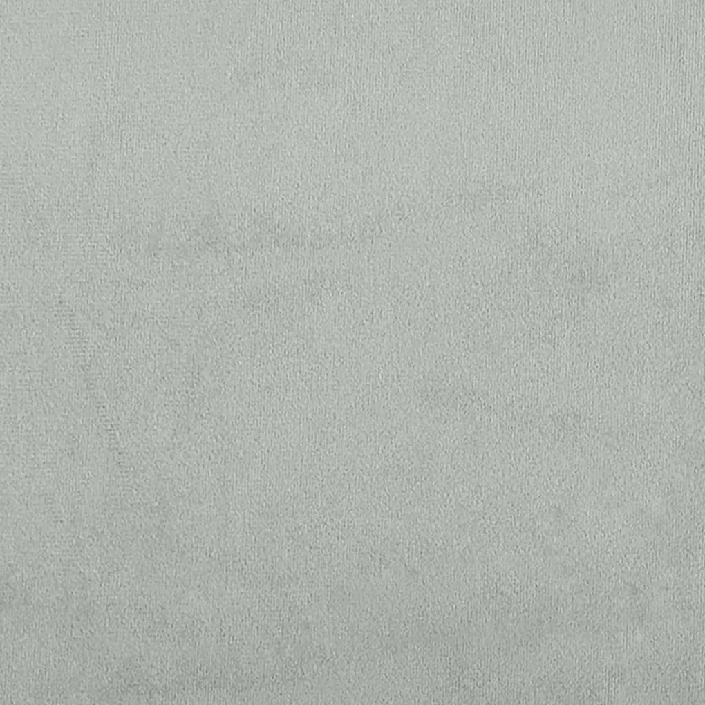 Sofá de 2 lugares 120 cm veludo cinzento-claro