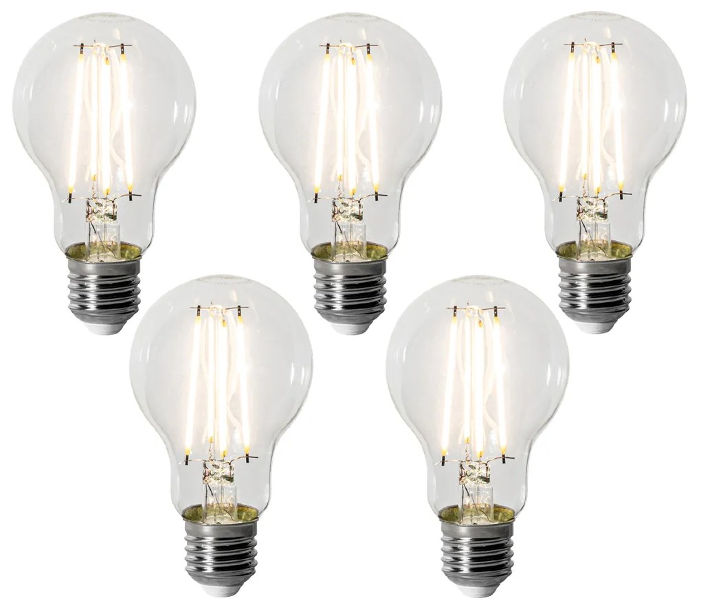Conjunto de 5 E27 dimbare LED lamp A60 8W 900 lm 3000K