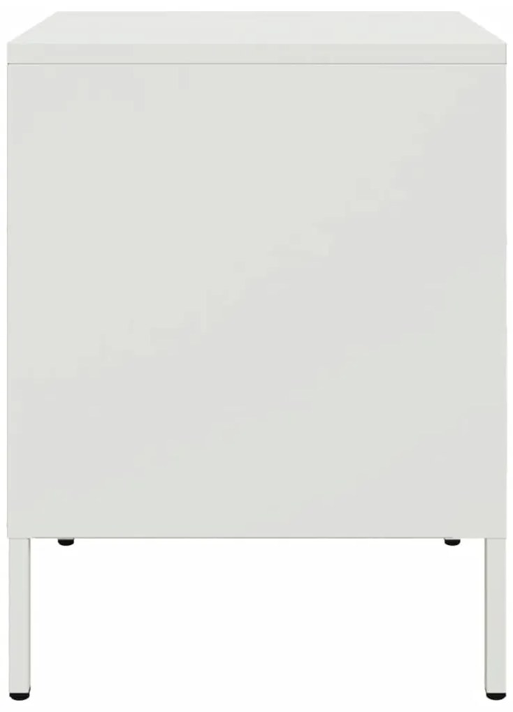 Mesa de cabeceira 36x39x50,5 cm aço branco