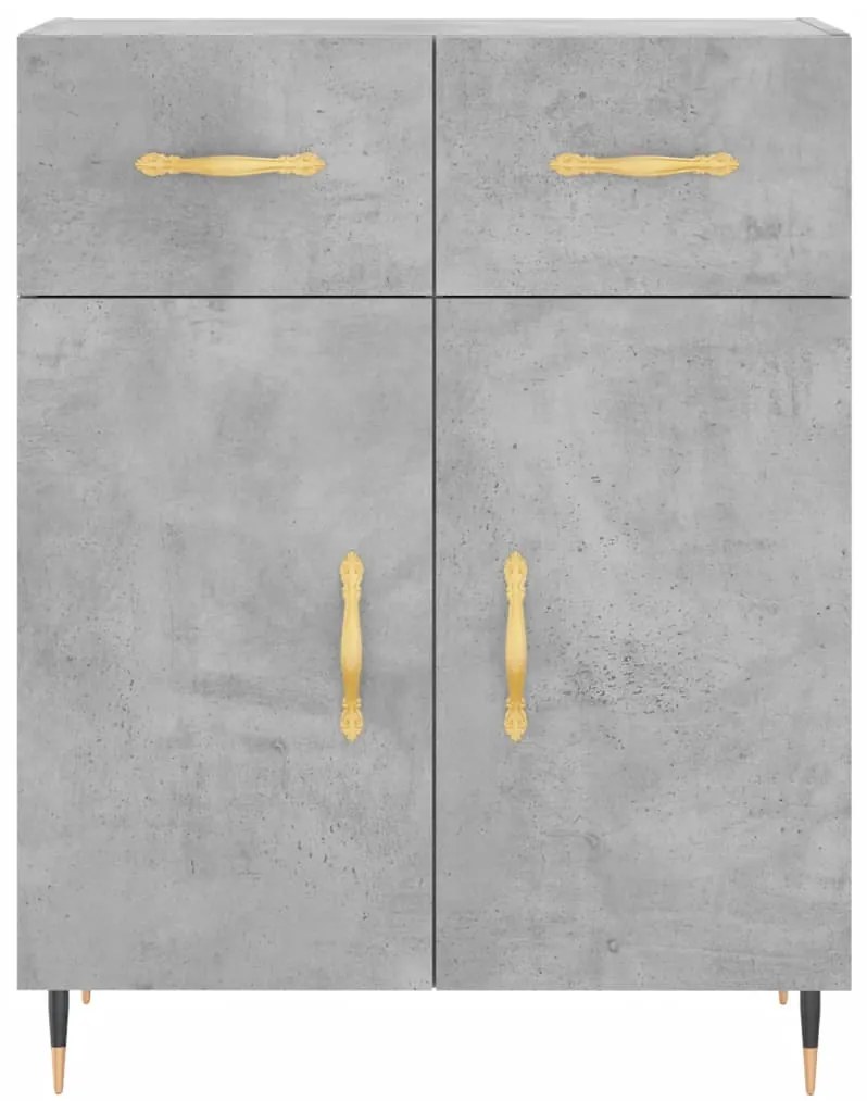 Armário alto 69,5x34x180 cm derivados de madeira cinza cimento