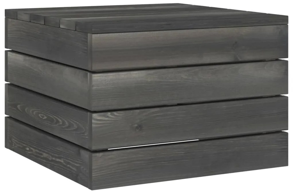 Mesas de paletes para jardim 2 pcs pinho maciço cinzento-escuro