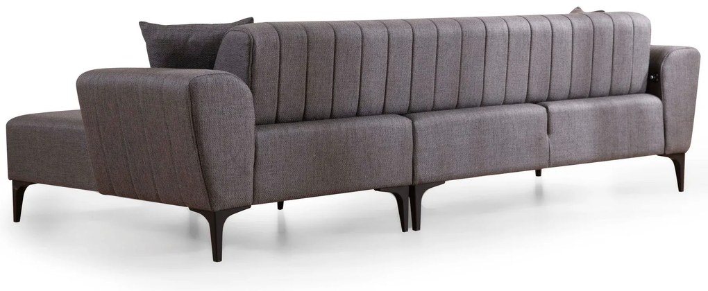 Sofá-cama de Canto Hamlet – Cinzento Escuro – 270x140 cm