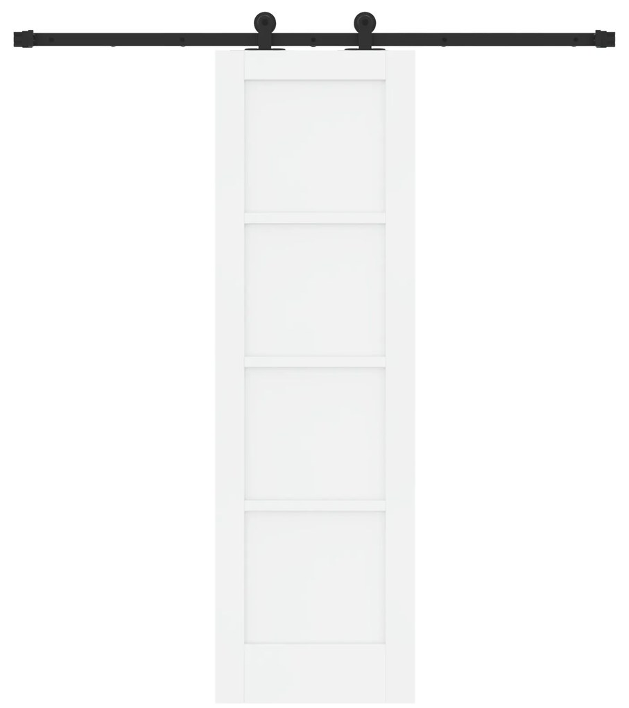 Porta Deslizante com Conjunto de Ferragens Branca 61x198,5 cm Madeira