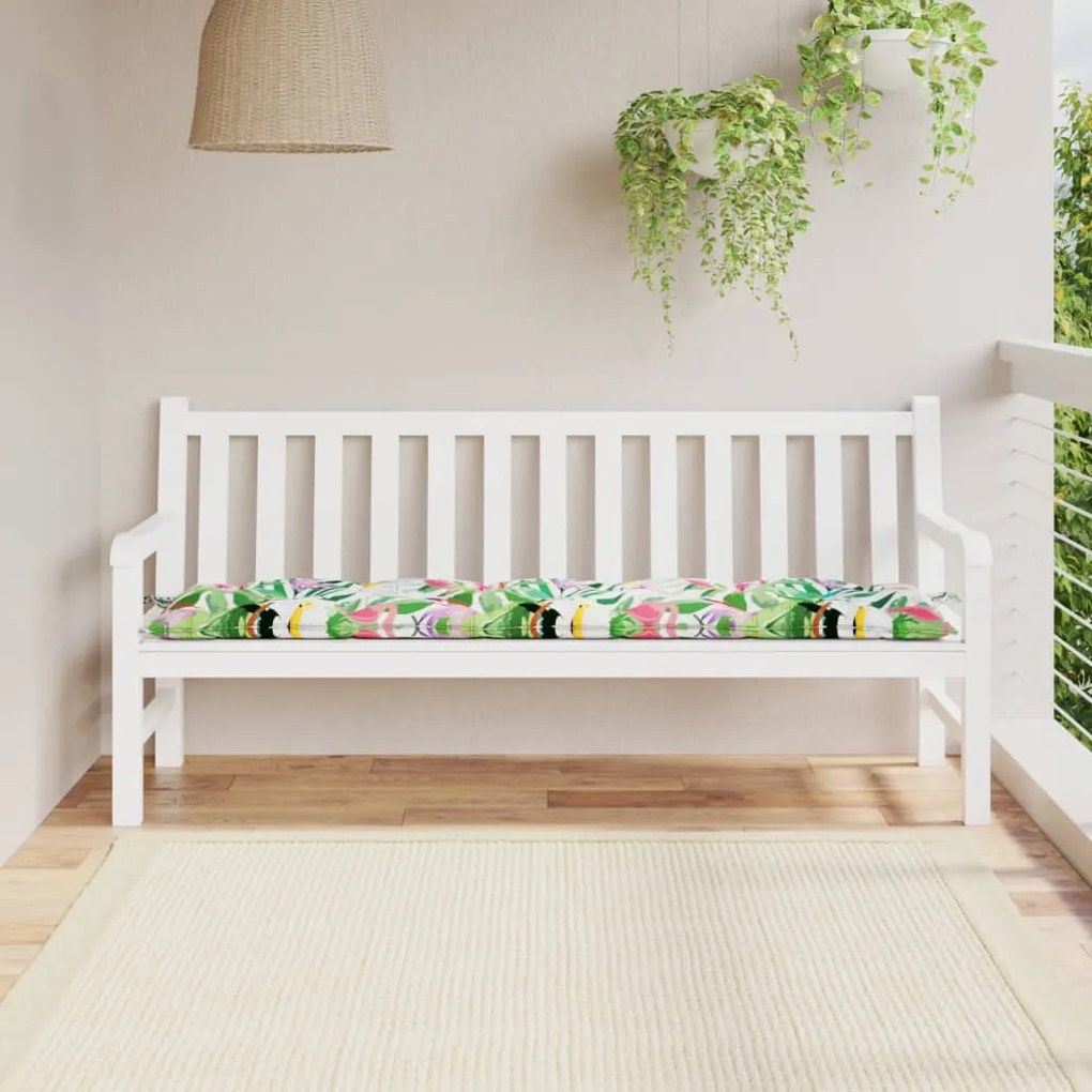 Almofadão p/ banco jardim 180x50x7 cm tecido oxford multicolor