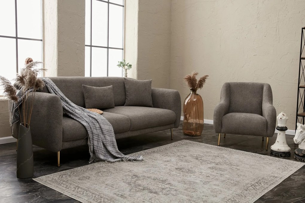 ****
Sofá-Cama de 3 Lugares Simena – Cinzento Dourado – 210 x 80 x 9