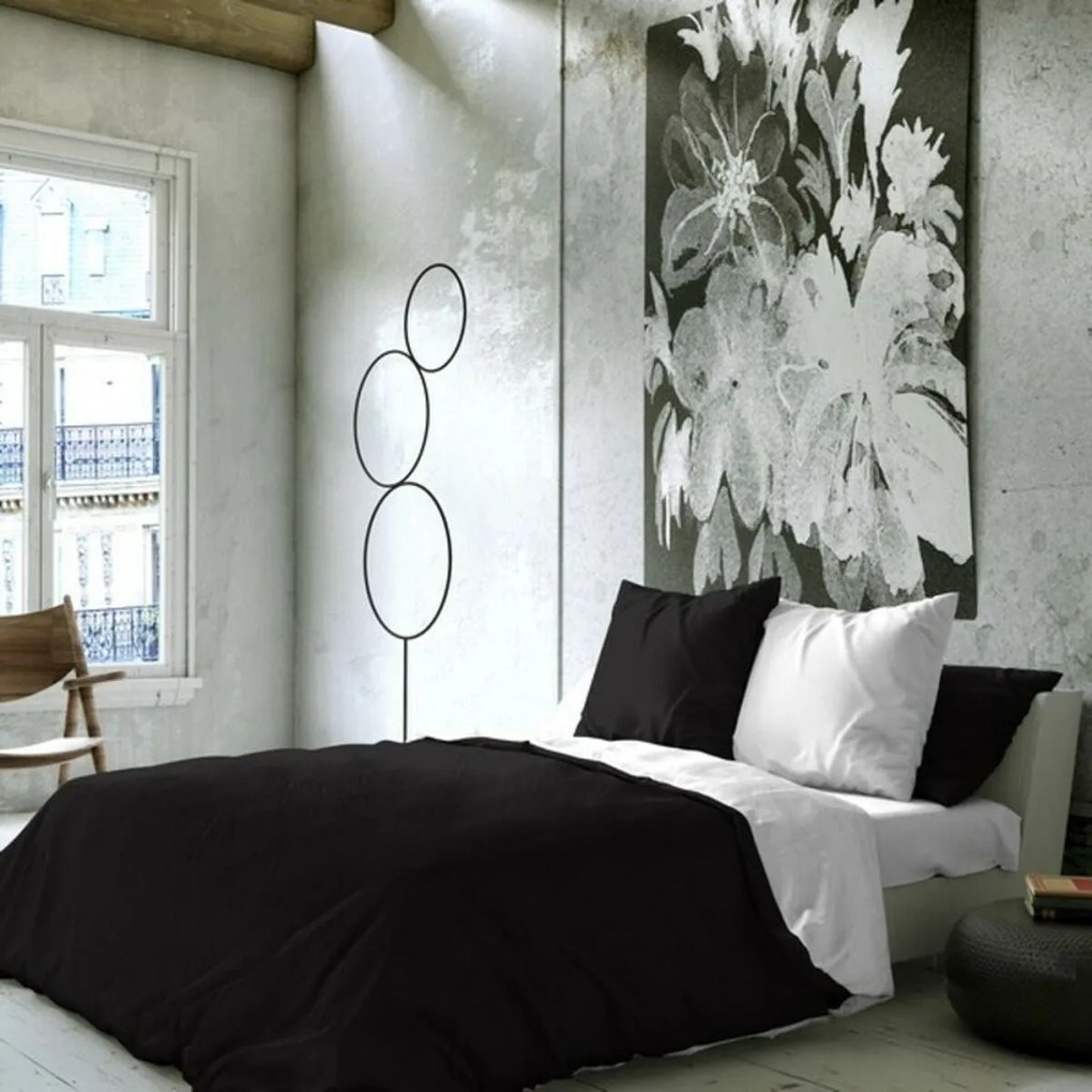 Capa nórdica Naturals Preto Branco - Cama de 180 (270 x 270 cm)