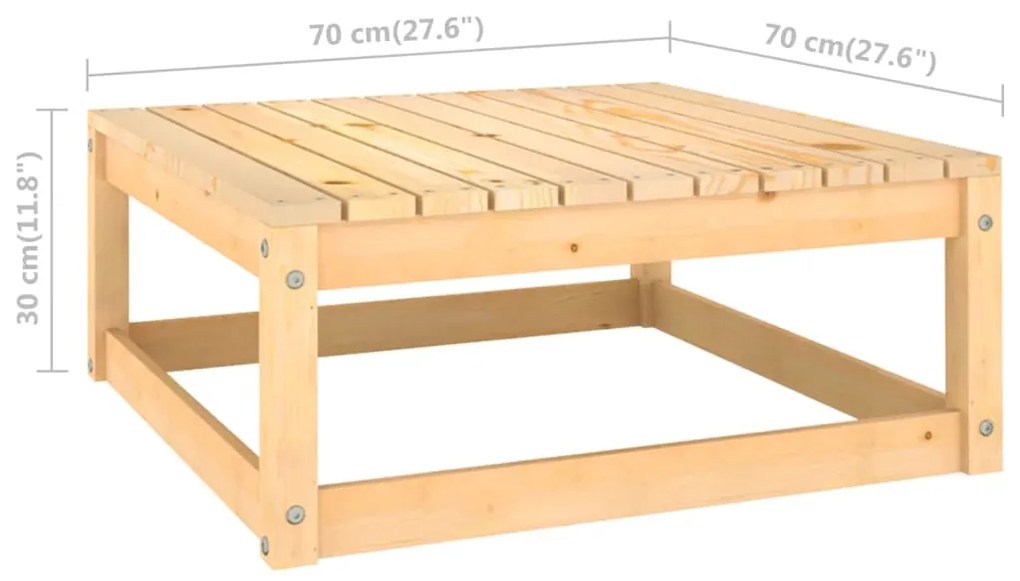 4 pcs conjunto lounge de jardim com almofadões pinho maciço