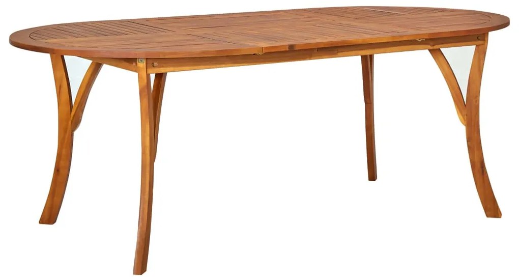 vidaXL Mesa de jardim 201x100x75 cm madeira de acácia maciça