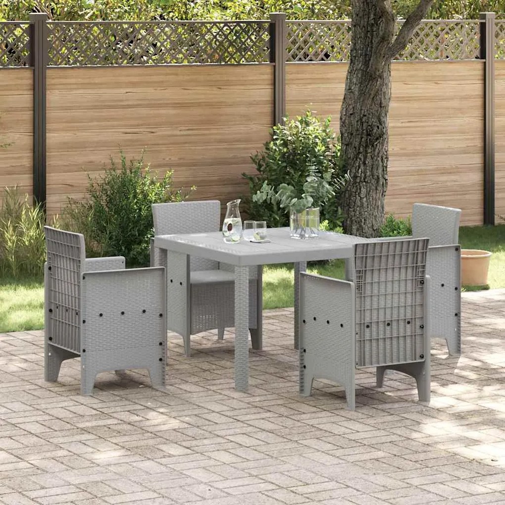 vidaXL Mesa de Jardim Cinza Claro 100 x 100 x 73 cm Rattan Sintético