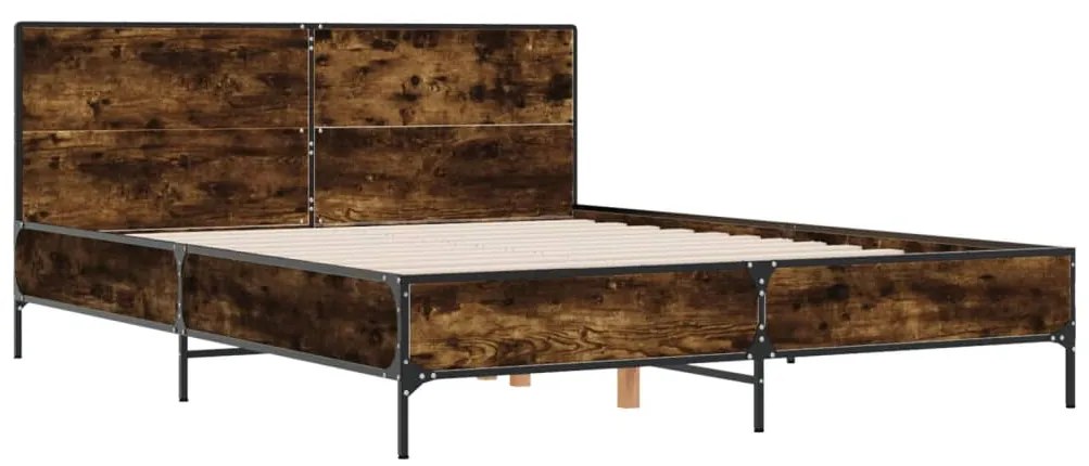 Estrutura de cama 150x200 cm derivados madeira/metal