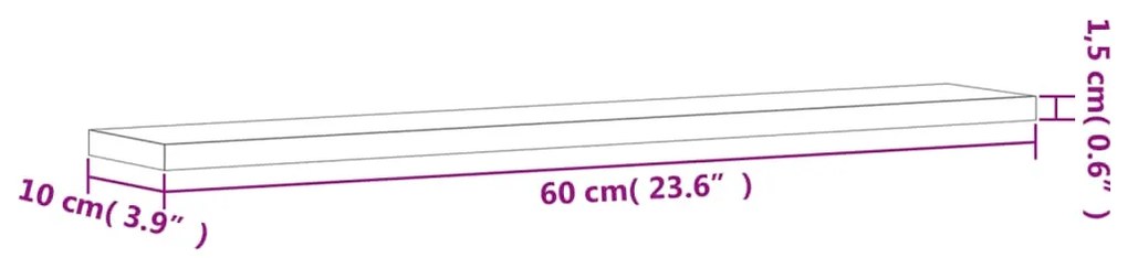 Prateleiras de parede 4pcs derivados de madeira carvalho fumado