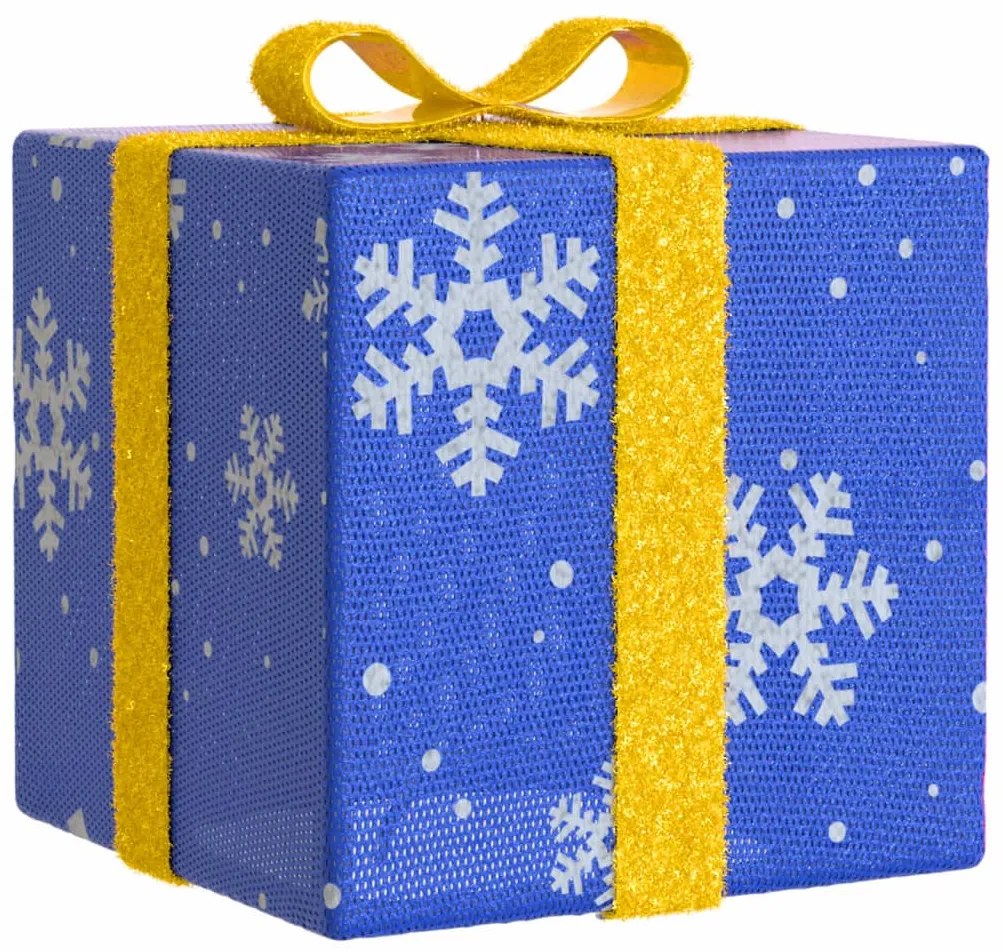 Presentes de Natal iluminados 3 pcs 64 luzes LED branco quente