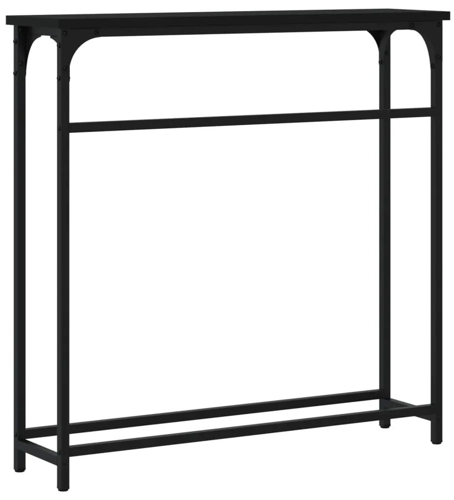 Mesa consola 75x19,5x75 cm derivados de madeira preto