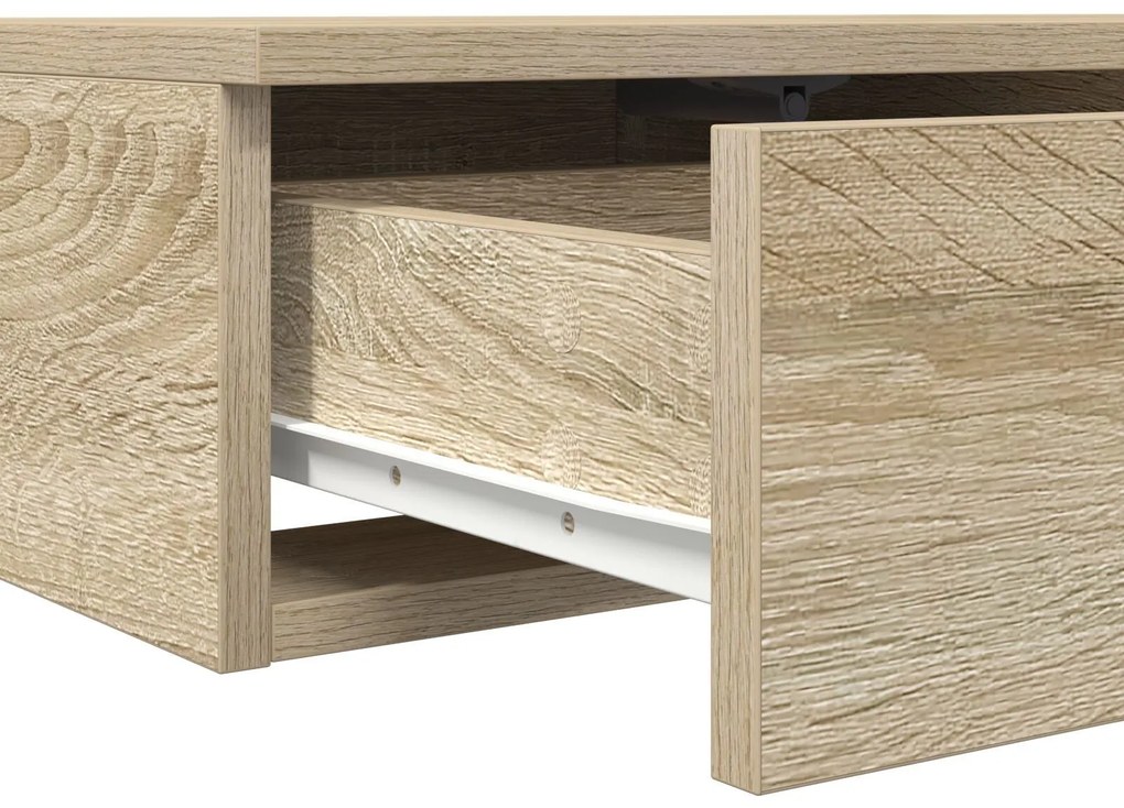 gavetas de cama vidaXL Carvalho Sonoma 80x36,5x16,5 cm Madeira Engenha