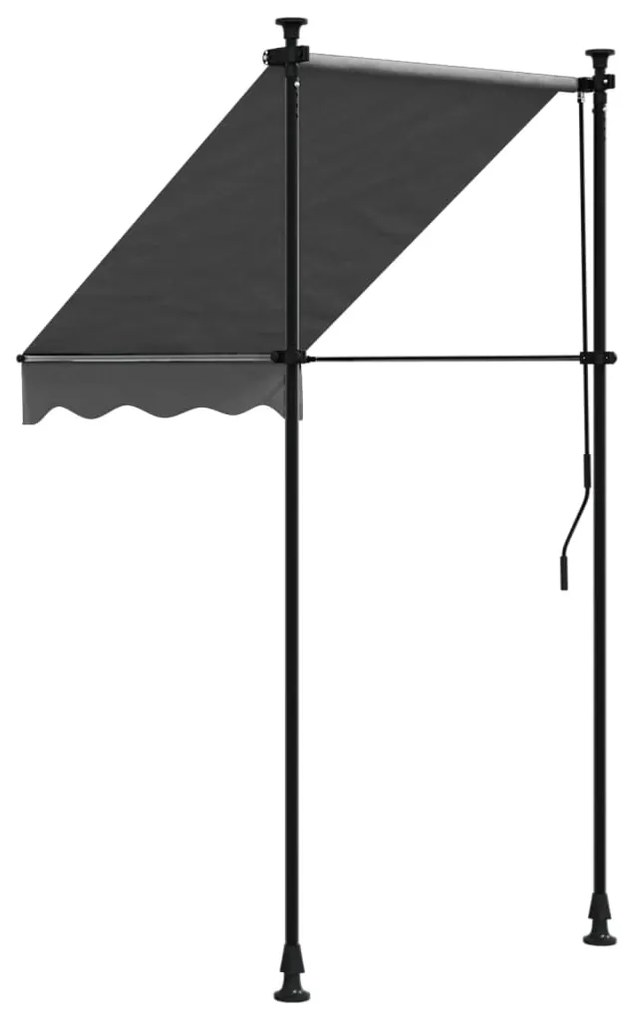 Toldo retrátil 100x150 cm tecido e aço antracite