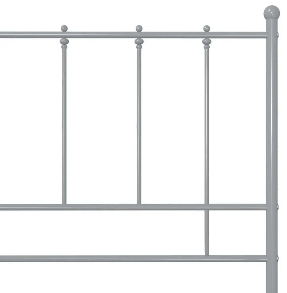 Estrutura de cama 180x200 cm metal cinzento