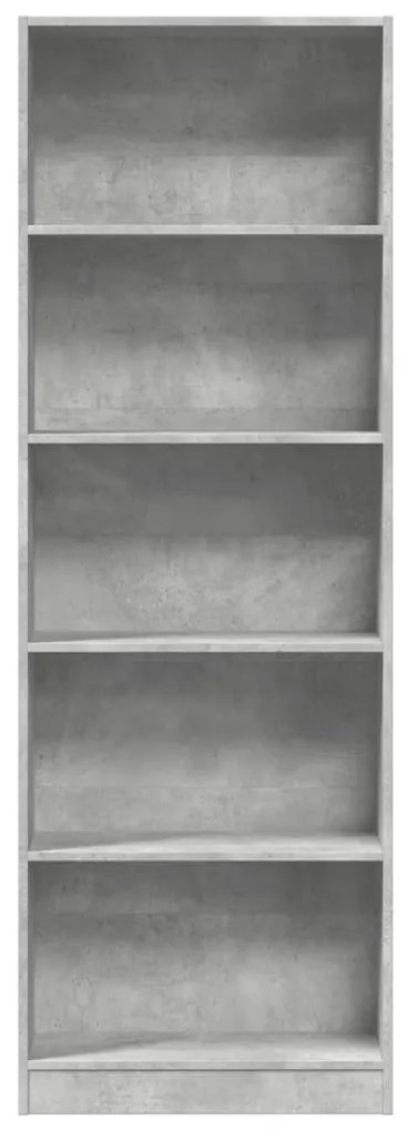 Estante 60x24x176 cm derivados de madeira cinzento cimento