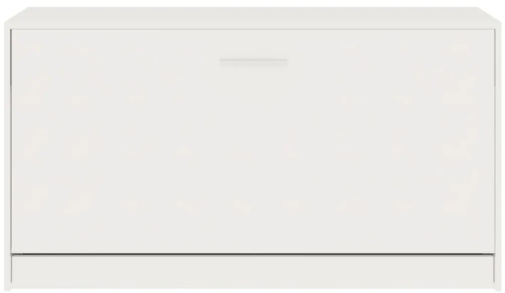 Banco sapateira 80x24x45 cm derivados madeira branco brilhante