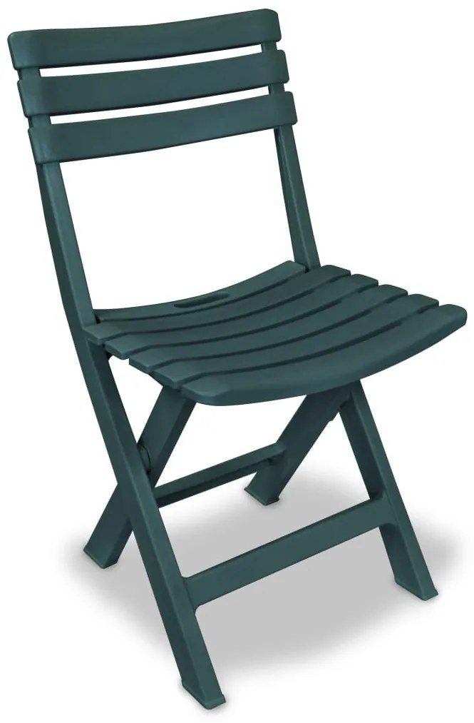 Conjunto bistrô para jardim 3 pcs plástico verde
