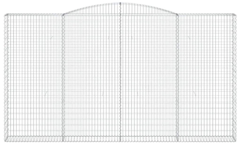 Cestos gabião arqueados 2pcs 400x30x220/240cm ferro galvanizado
