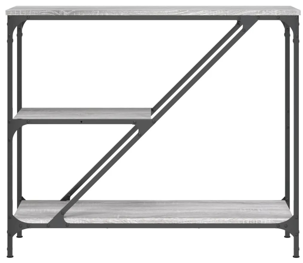 Mesa consola 88,5x30x75 cm derivados de madeira cinzento sonoma