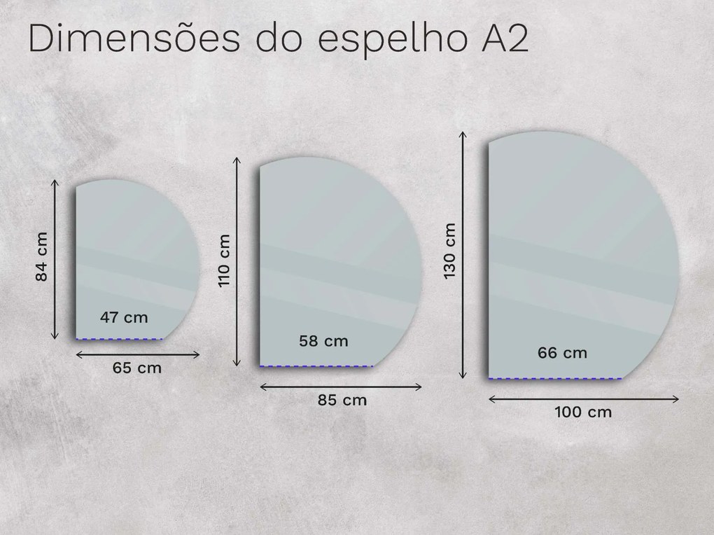 Espelho atípico com iluminação A2