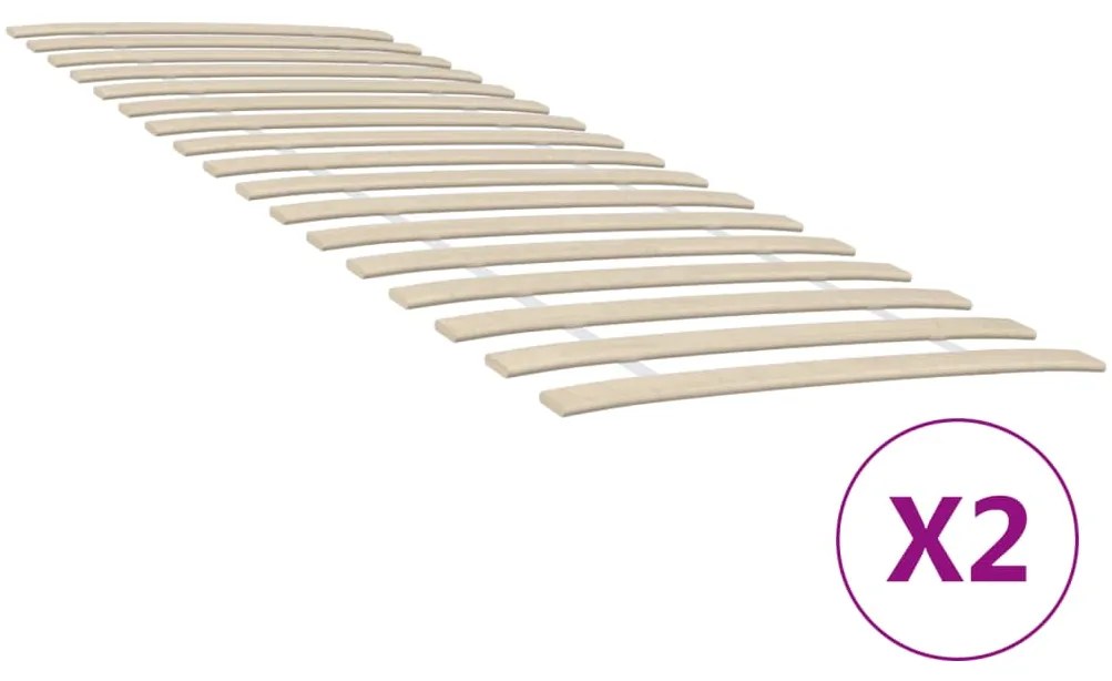 Estrados de ripas com 34 ripas 2 pcs 80x200 cm