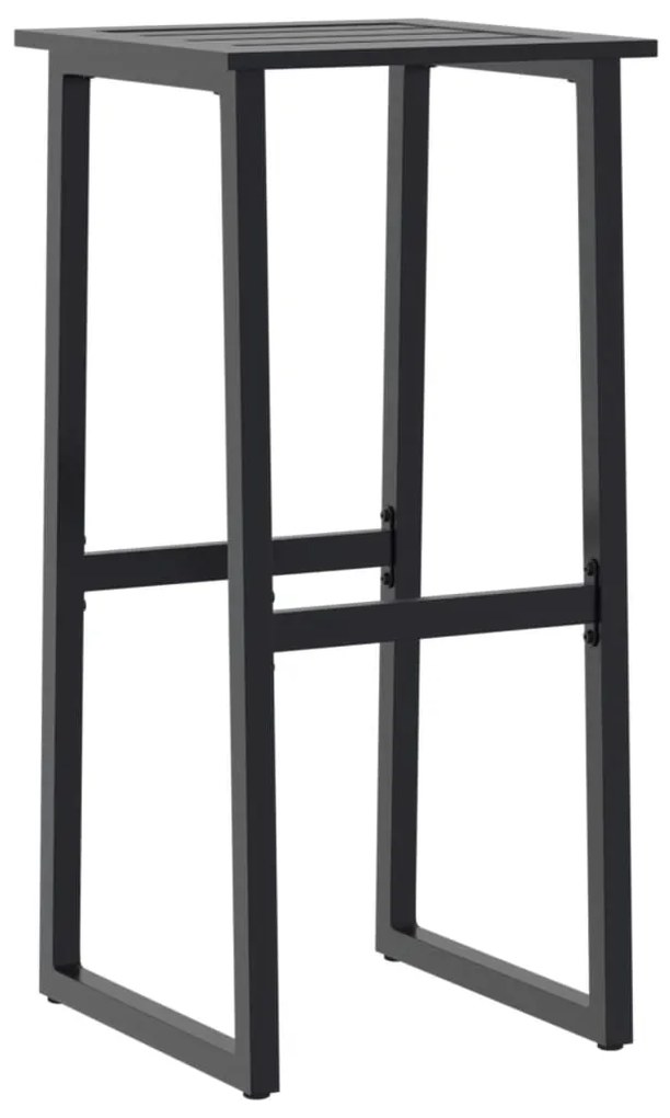 Conjunto de bar para jardim 9 pcs aço revestido a pó preto