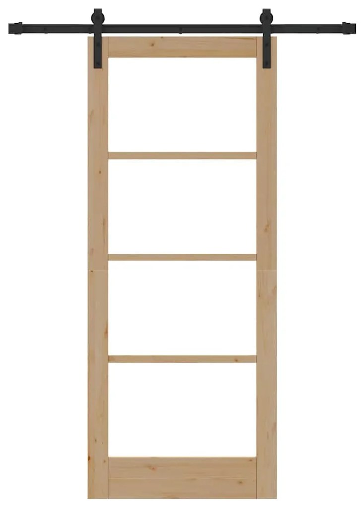 Porta Deslizante vidaXL com Conjunto de Ferragens 'ORKDAL'83x202 cm