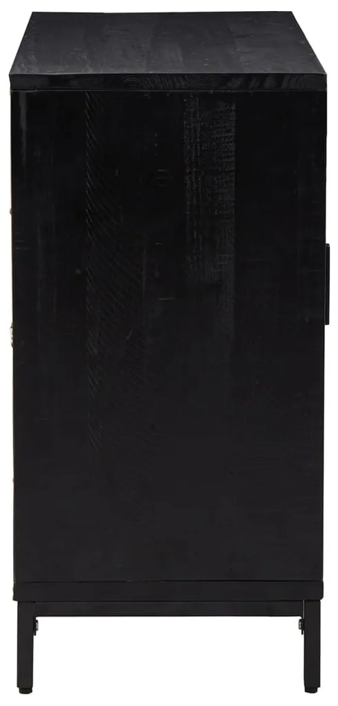 Aparador 75x35x70 cm pinho maciço preto