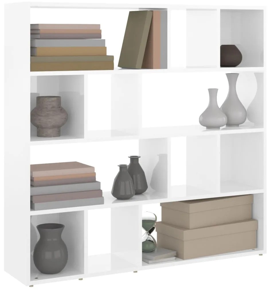 Estante/divisória 105x24x102 cm branco brilhante