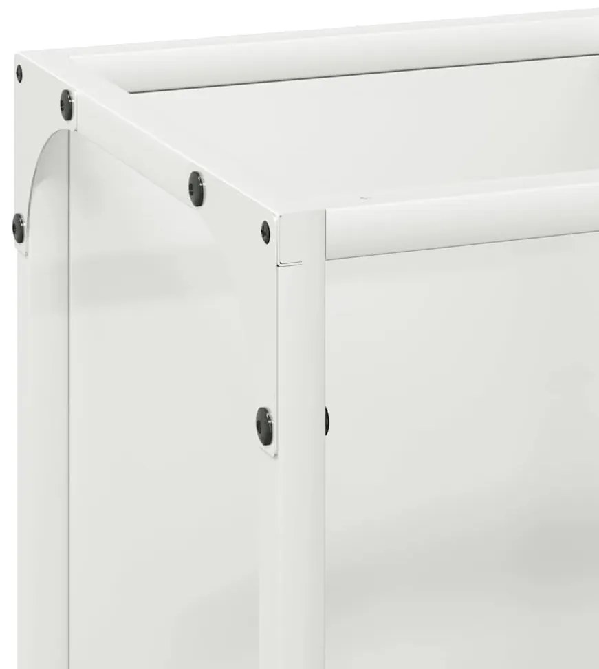 Suporte para lenha 25x25x80 cm aço laminado a frio branco