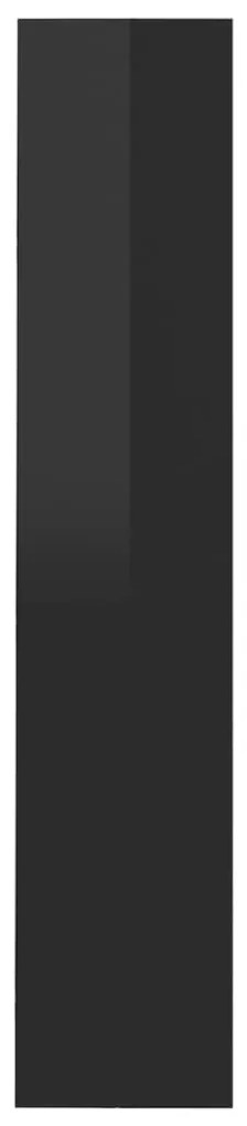 Sapateiras de parede 2pcs derivados de madeira preto brilhante