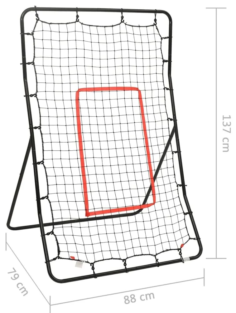 Rede de ressalto para softball 88x79x137 cm aço