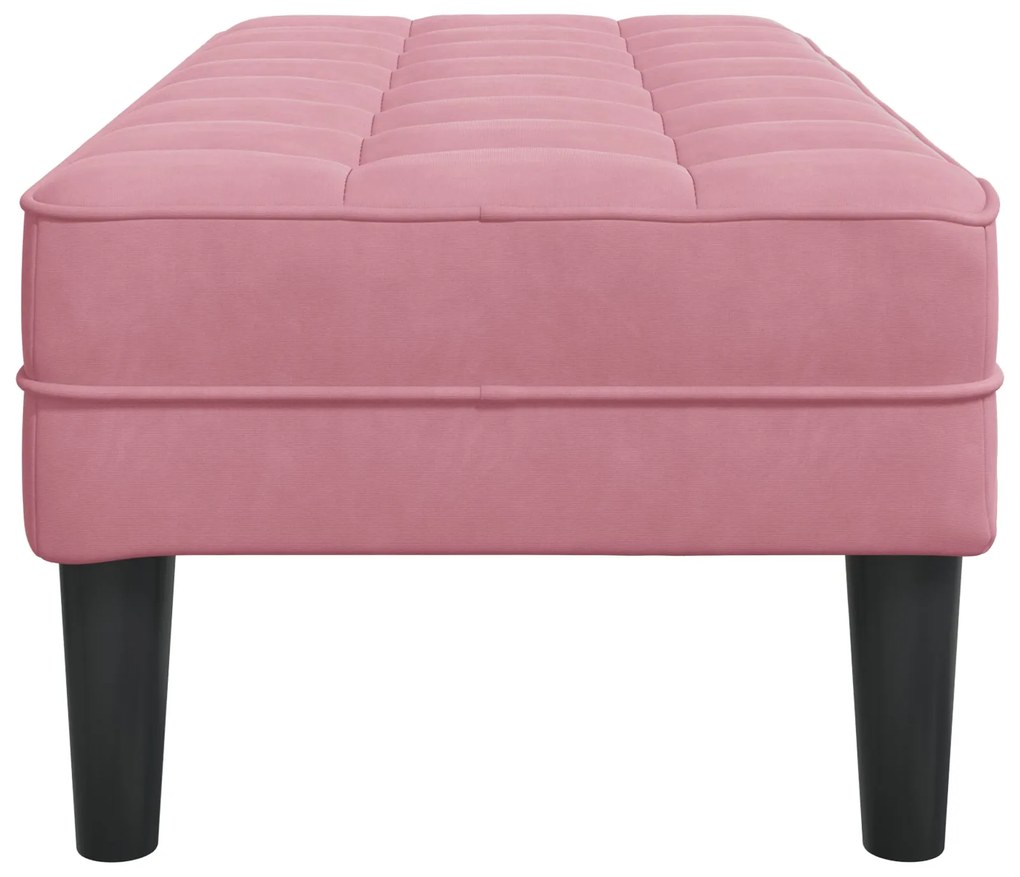 Banco Rosa 113x57x39 cm Veludo