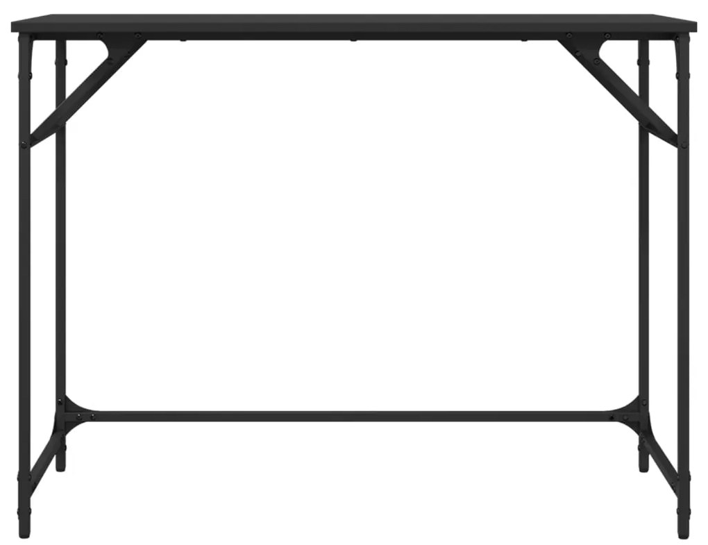 Secretária 100x45x76cm derivados madeira/aço revestido pó preto