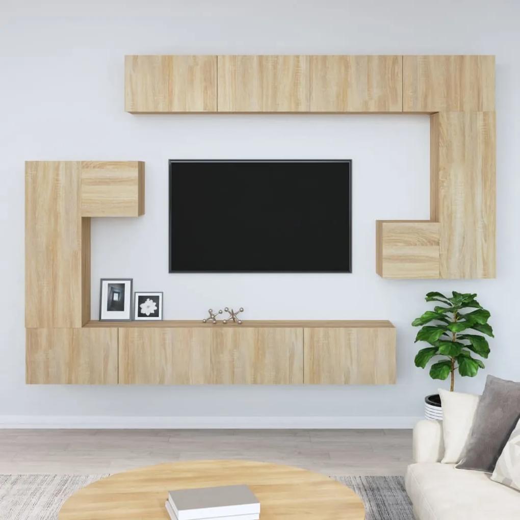 Móvel p/ TV de parede madeira processada cor carvalho sonoma
